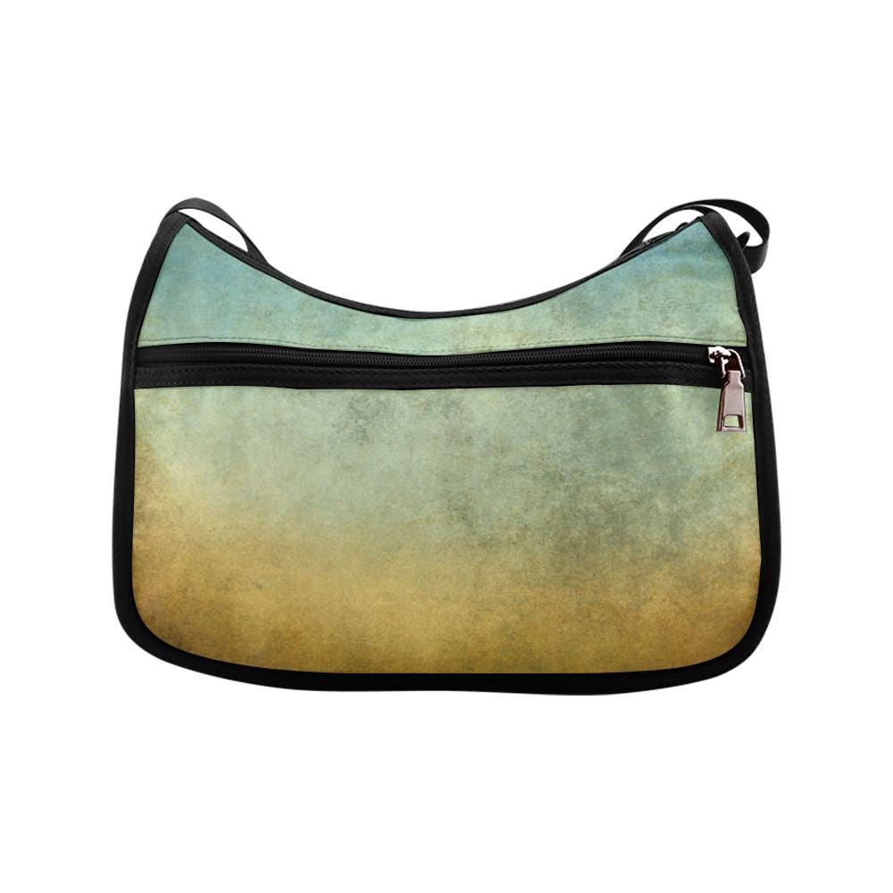 Earthy Tones Ombré Shoulder Bag – Vintage Boho Oxford Fabric Hobo Crossbody Bag