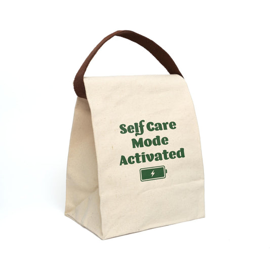 Self-Care Canvas Lunch Bag: Eco-Friendly Reusable Lunchbox, Wellness Gift