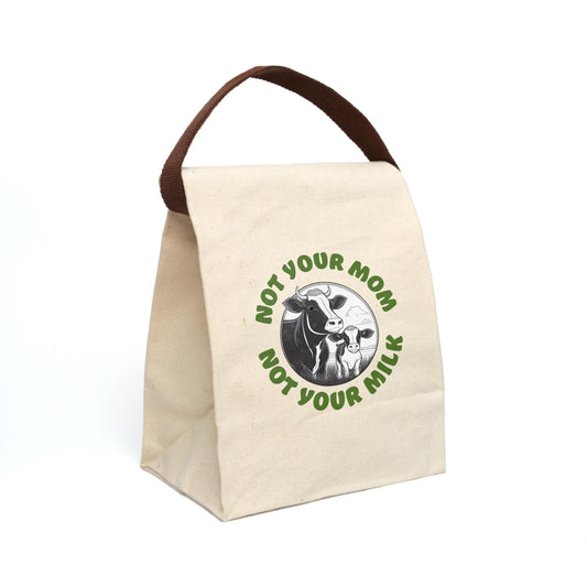 Eco-Friendly Cotton Canvas Lunch Bag: Vegan Animal Activists Reusable Tote