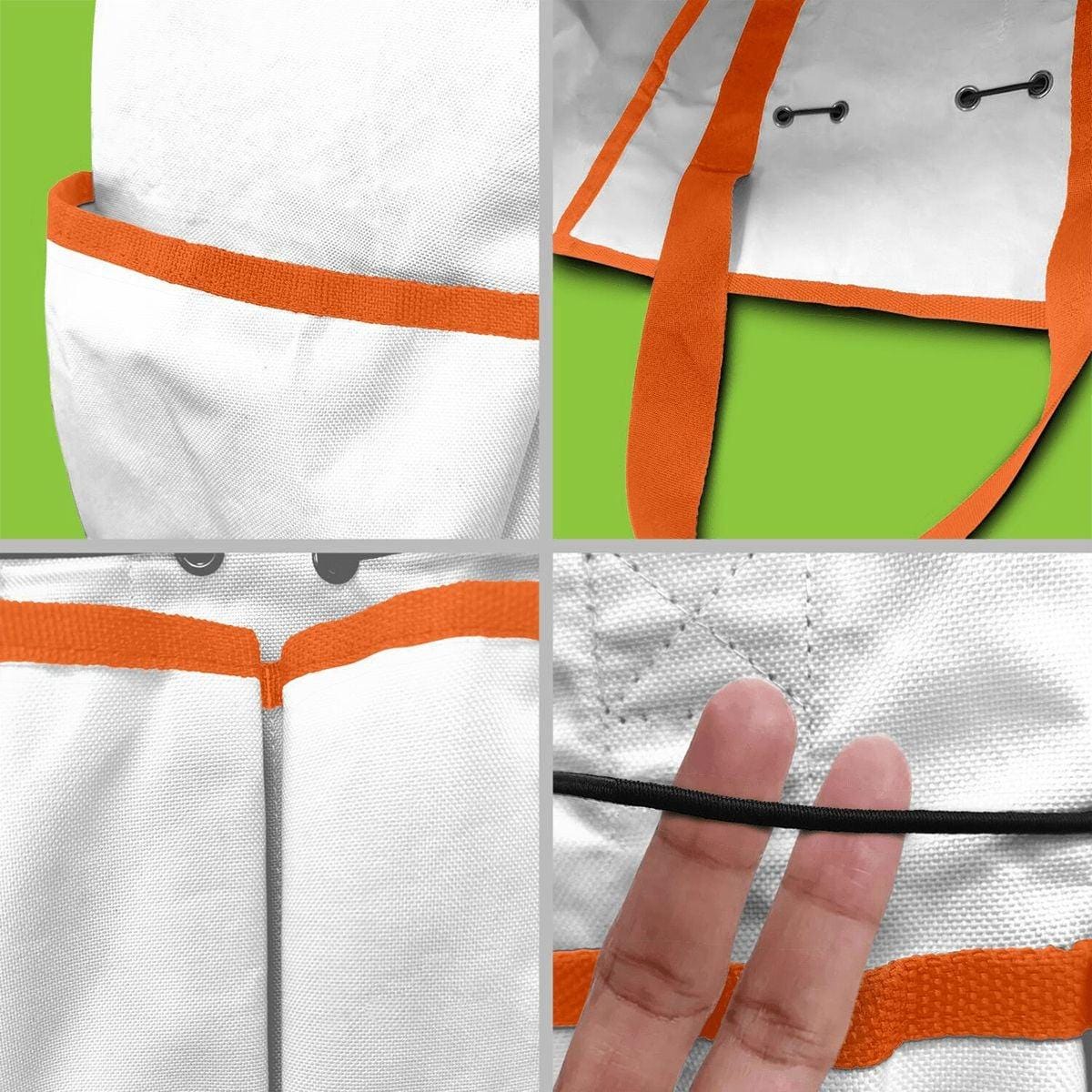 Retro 70s Gardening Tool Organizer Bag – Orange Green Hippie Tote