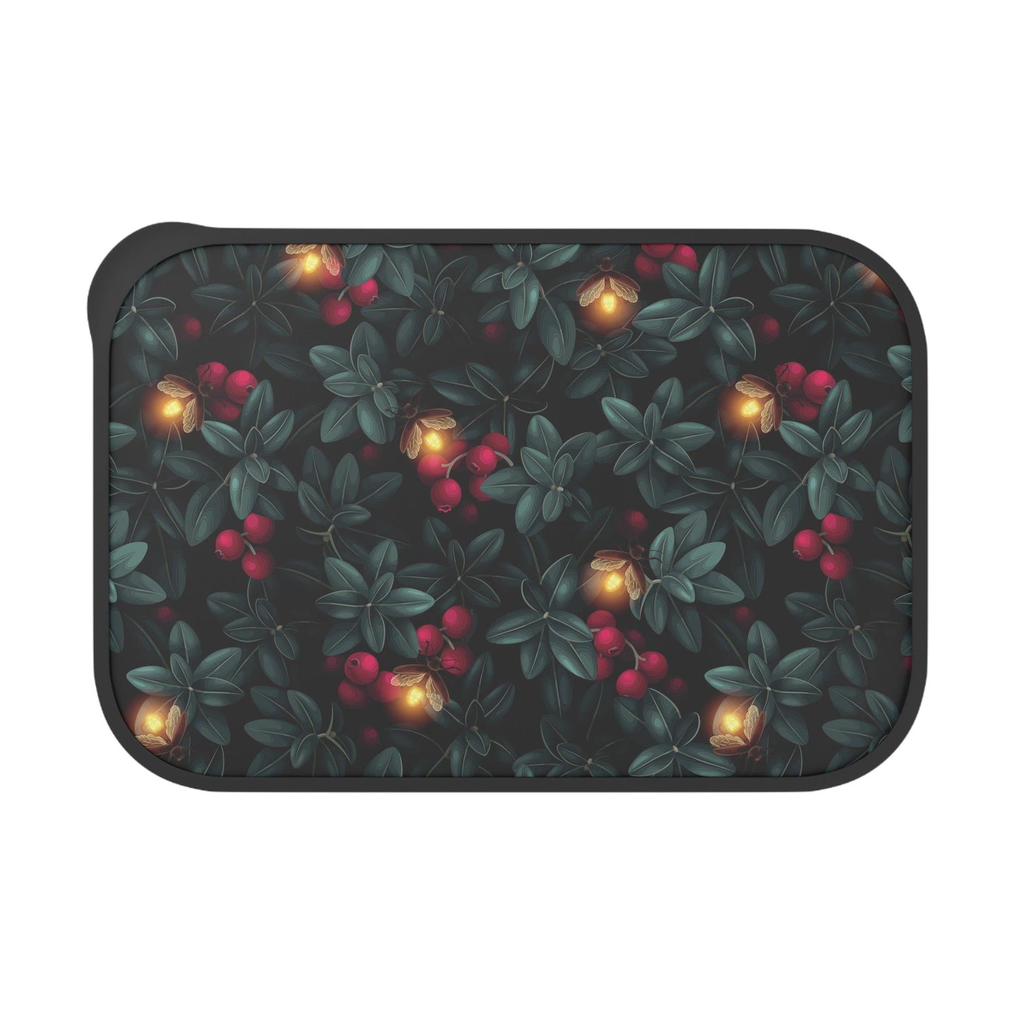 Dark Academia Bento Box: Cranberry Floral Bioplastic Lunch Container