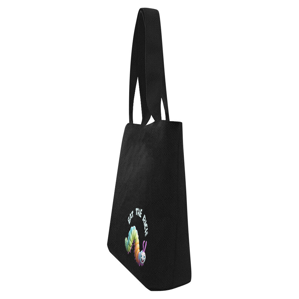 Eat the Rich Cotton Canvas Tote Bag – Black Rainbow Set of 2