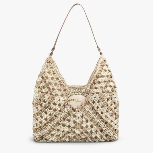 Woven Crochet Tote Bag – Lightweight Bohemian Summer Handbag