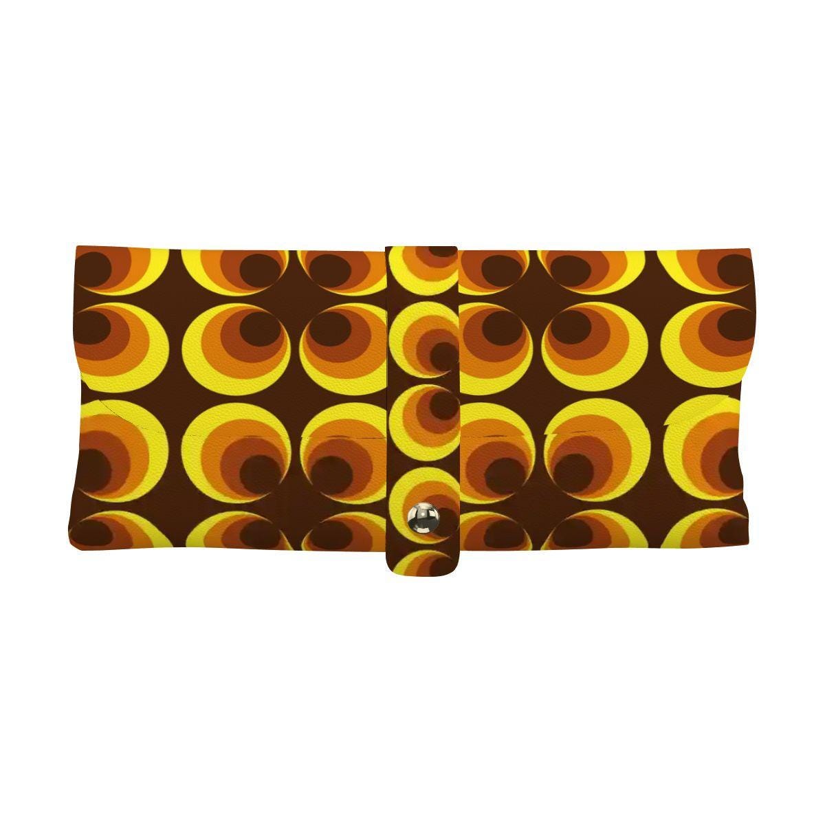 Retro 70s Eyeglass Soft Case – Vintage Faux-Leather Sunglasses Holder Pouch