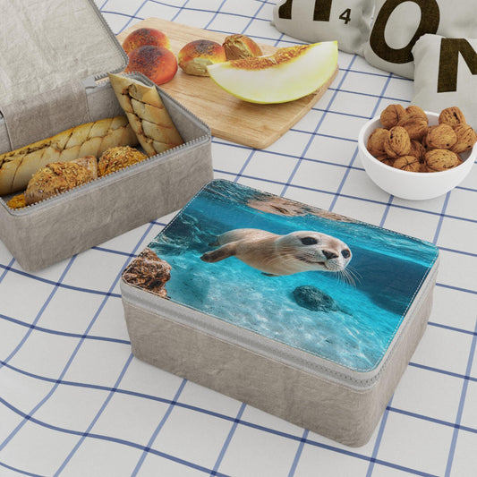 Eco-Friendly Baby Seal Paper Lunch Bag: Reusable Vegan Food Storage