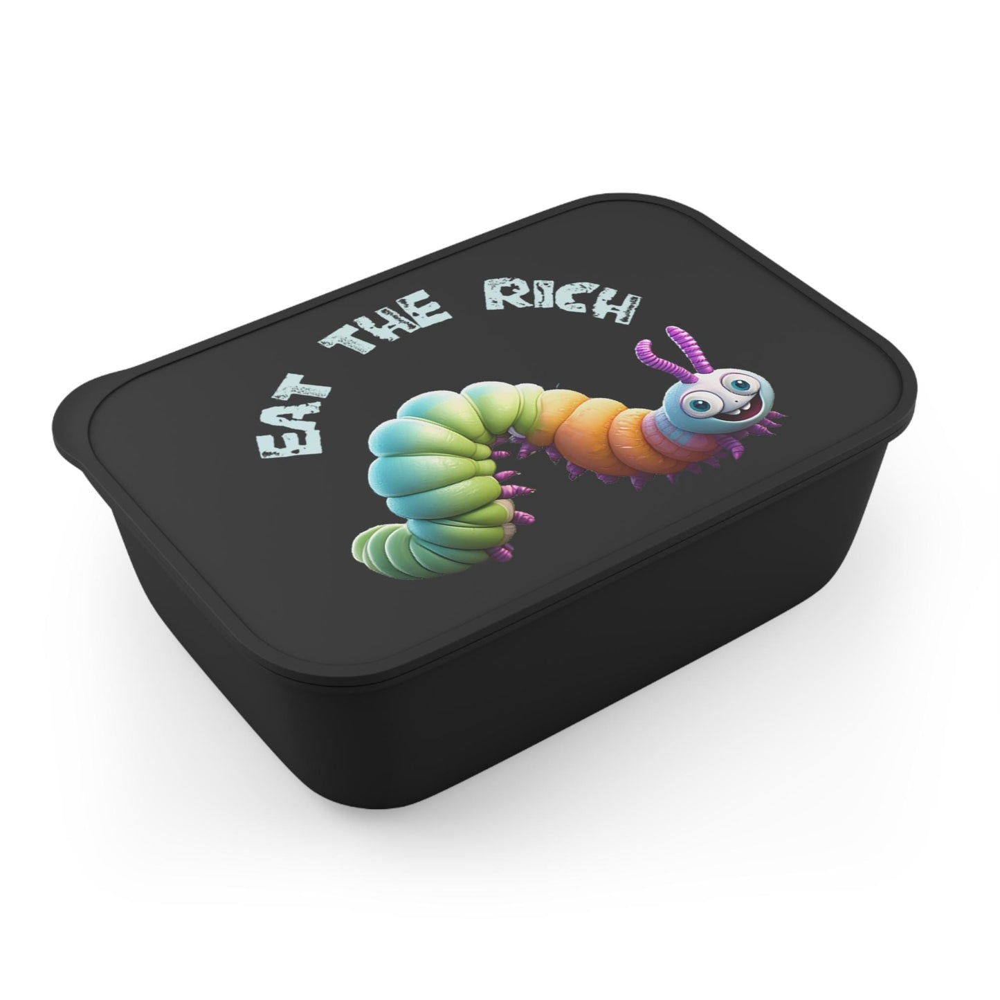 Eco Bioplastic Bento Box with Cutlery: Eat The Rich Sustainable Vegan Lunchware