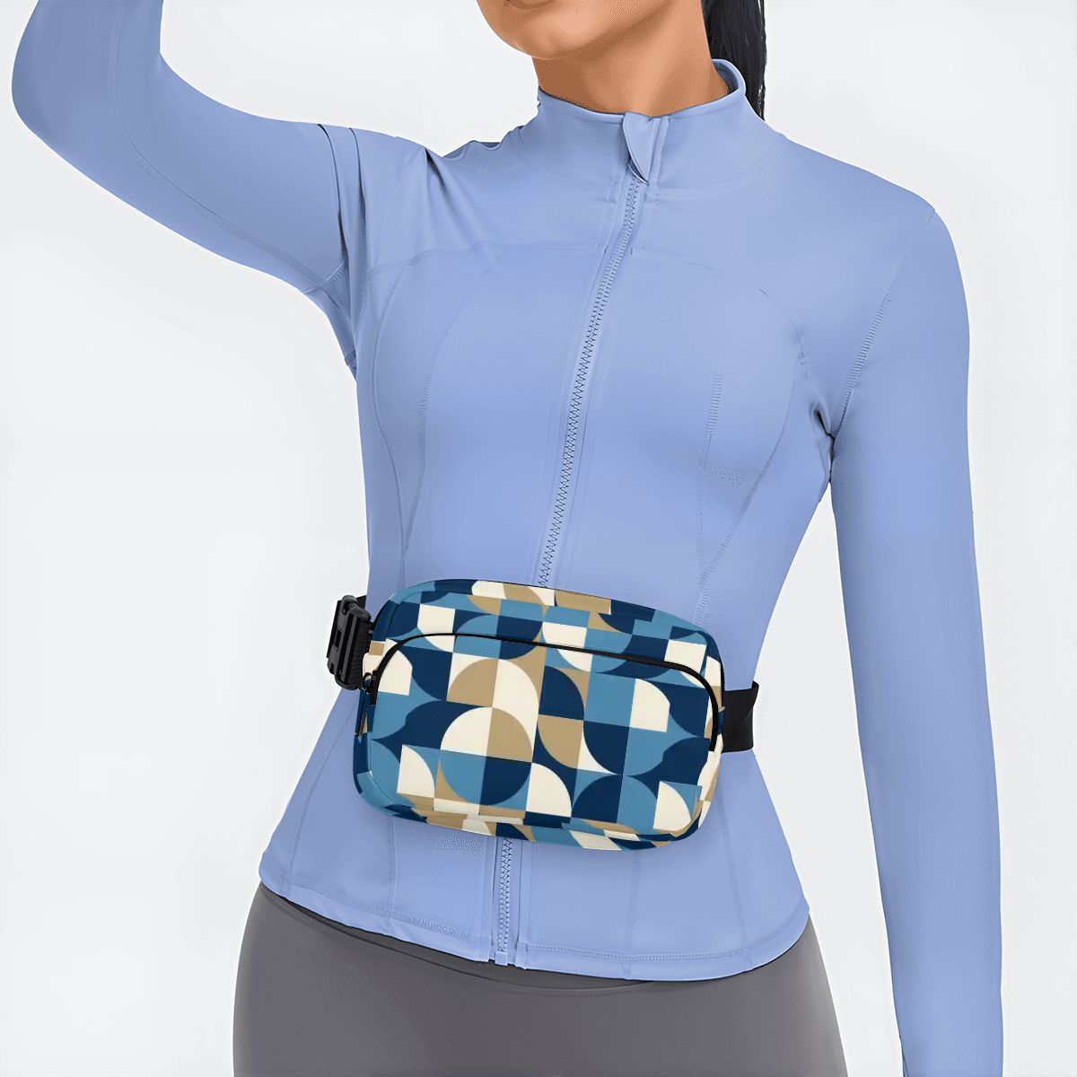 Geometric Retro 60s Belt Bag – Adjustable Fanny Pack