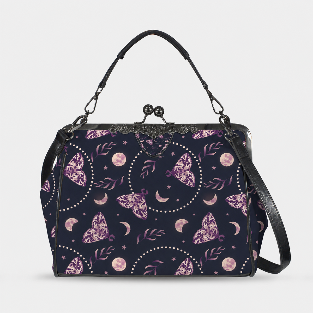 Witchy Astrology Kisslock Crossbody Handbag – Moths & Moon Gothic