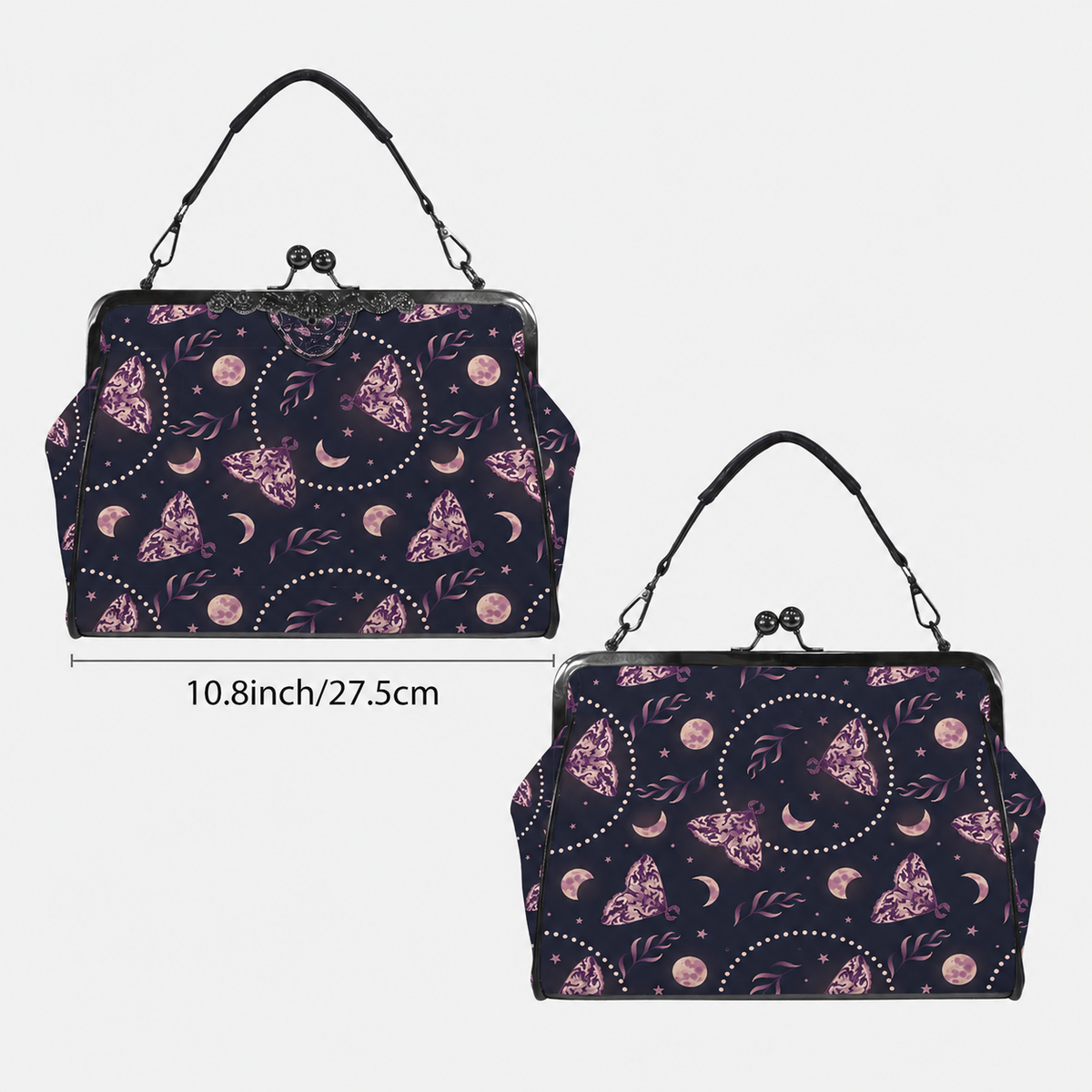 Witchy Astrology Kisslock Crossbody Handbag – Moths & Moon Gothic