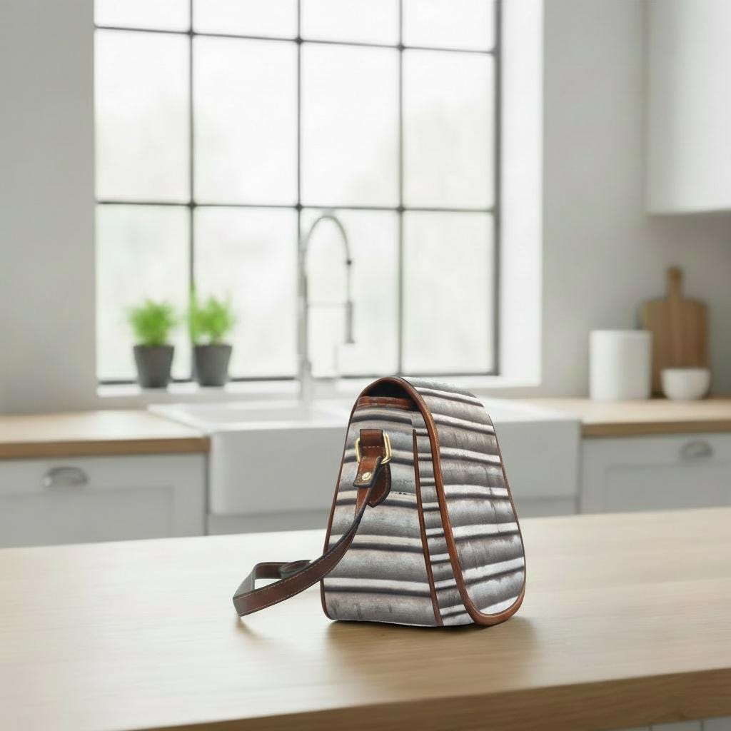 Alternative Garage Door Saddle Bag - Grunge Industrial Crossbody Handbag