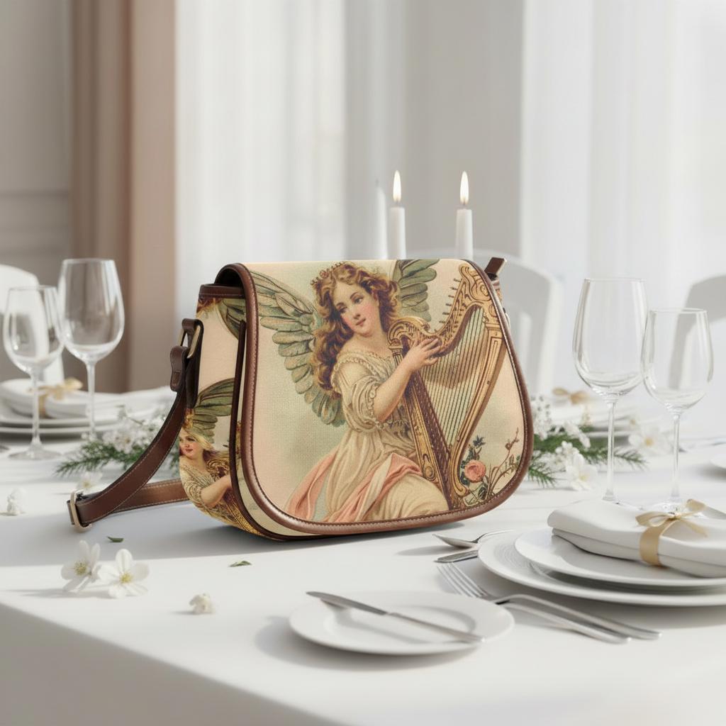 Baroque Angel Vintage Saddle Bag - Vintage Style Crossbody Handbag