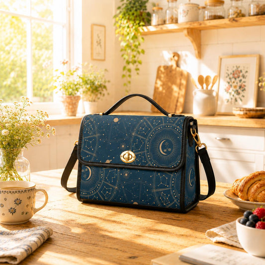 Astrology Moon Planets Edgy Handbag – Witchy Canvas Crossbody