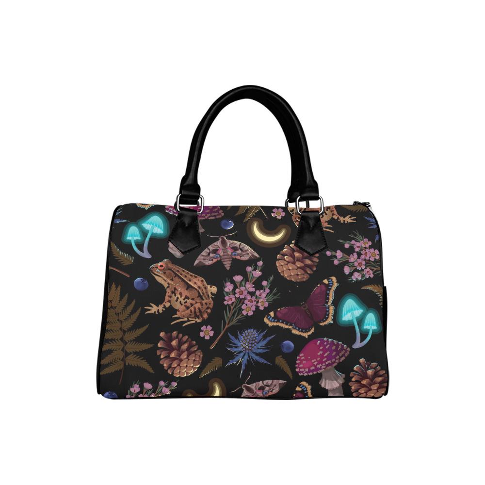 Dark Academia Forest Barrel Handbag – Mushroom Toad Moon Gothic Purse