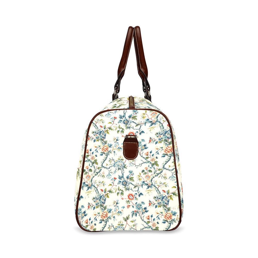 Toile de Jouy Weekend Travel Duffel Bag – French Vintage Style Carry-On Luggage