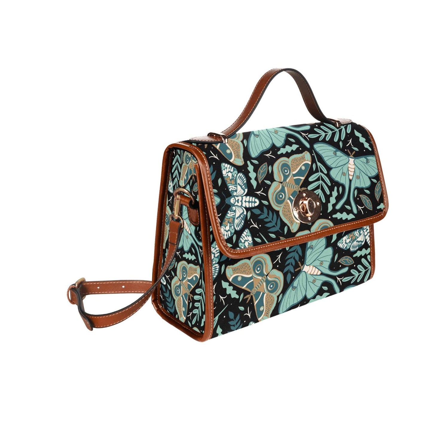 Dark Academia Moths Crossbody Bag – Gothic Vintage Butterflies