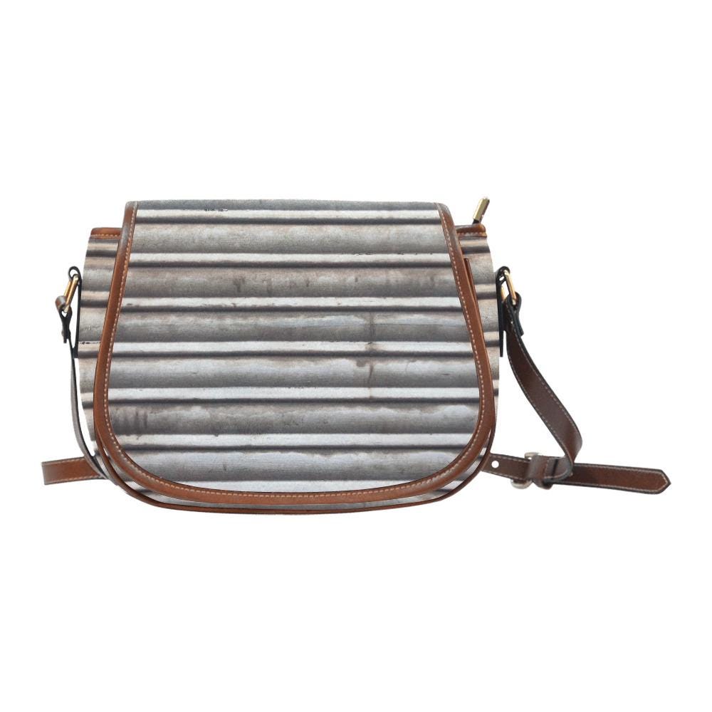 Alternative Garage Door Saddle Bag - Grunge Industrial Crossbody Handbag