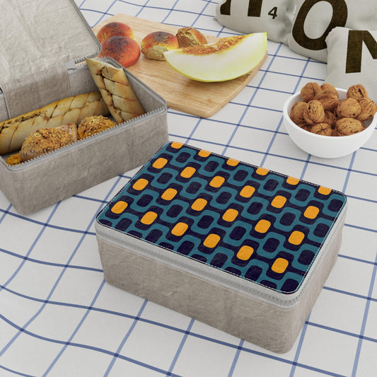 Retro 70s Paper Lunch Bag: Mid-Century Reusable Food Storage