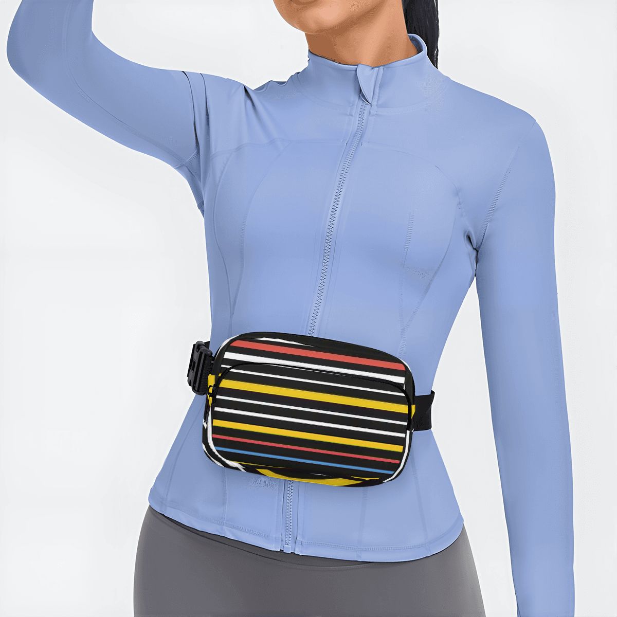 Retro 70s Stripes Waist Bag – Adjustable Crossbody Fanny Pack