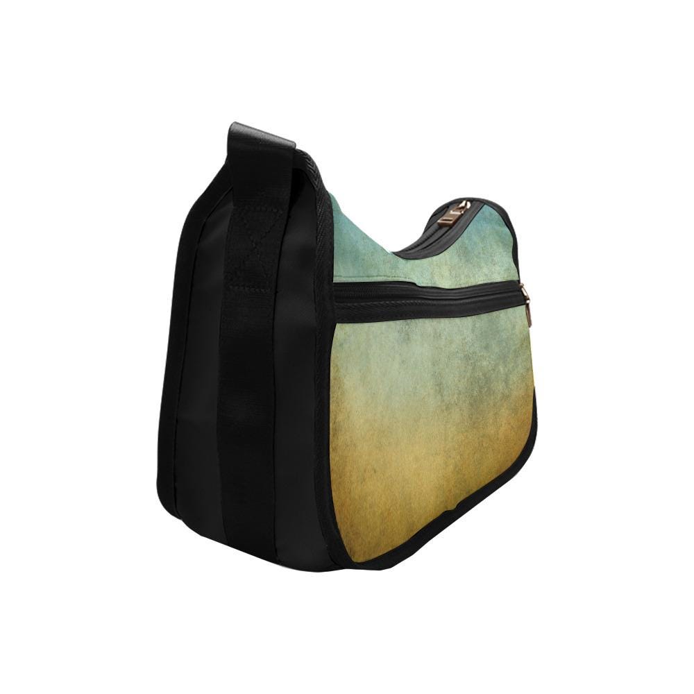 Earthy Tones Ombré Shoulder Bag – Vintage Boho Oxford Fabric Hobo Crossbody Bag