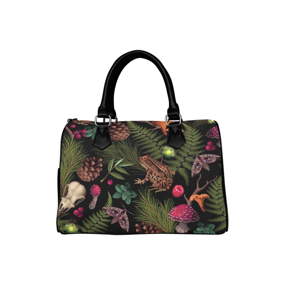 Dark Academia Mushroom Barrel Handbag – Gothic Style Everyday Purse