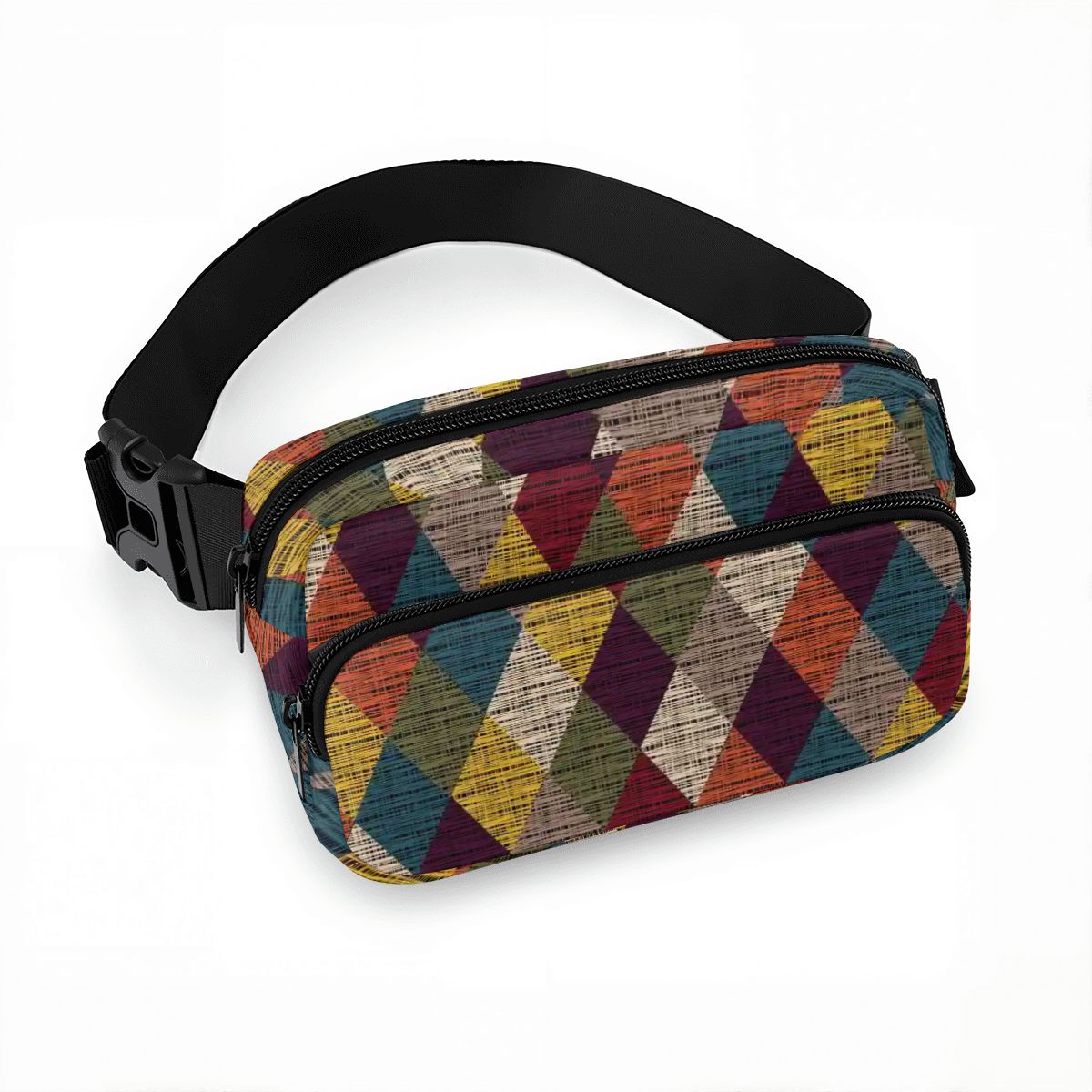 60s Retro Diamond Print Fanny Pack – Everyday Waist & Crossbody Bag