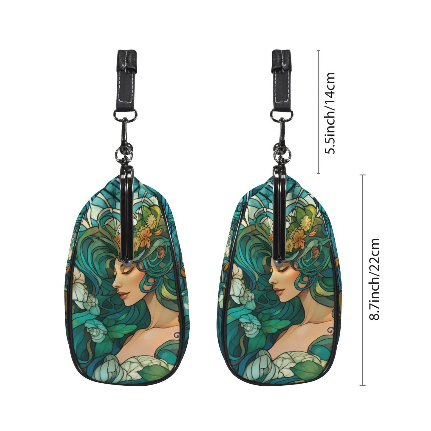 Art Nouveau Style Kiss Lock Handbag - Vintage Romantic Crossbody Bag