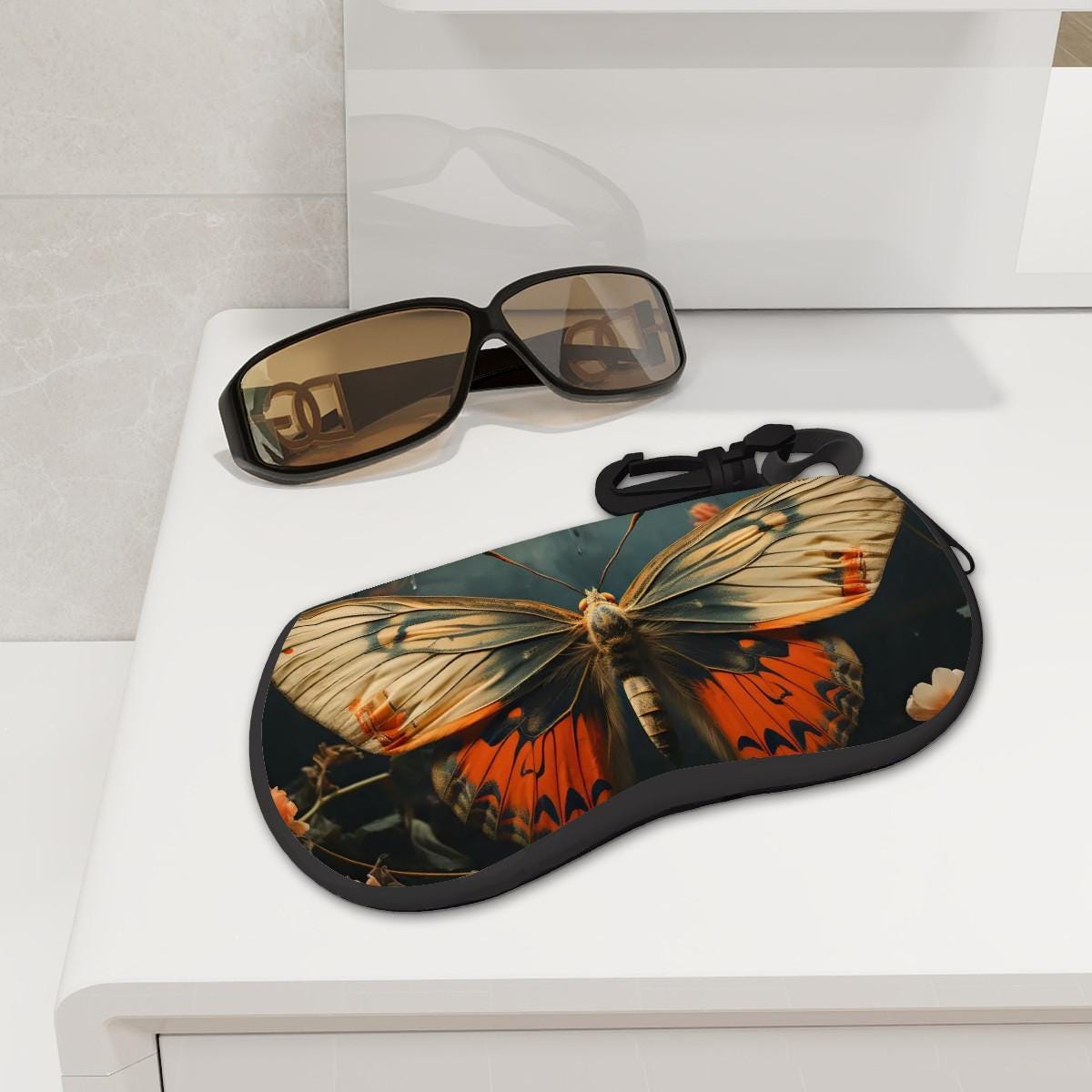 Boho Butterfly Eyeglasses Soft Case – Dark Academia Sunglasses Zipper Pouch