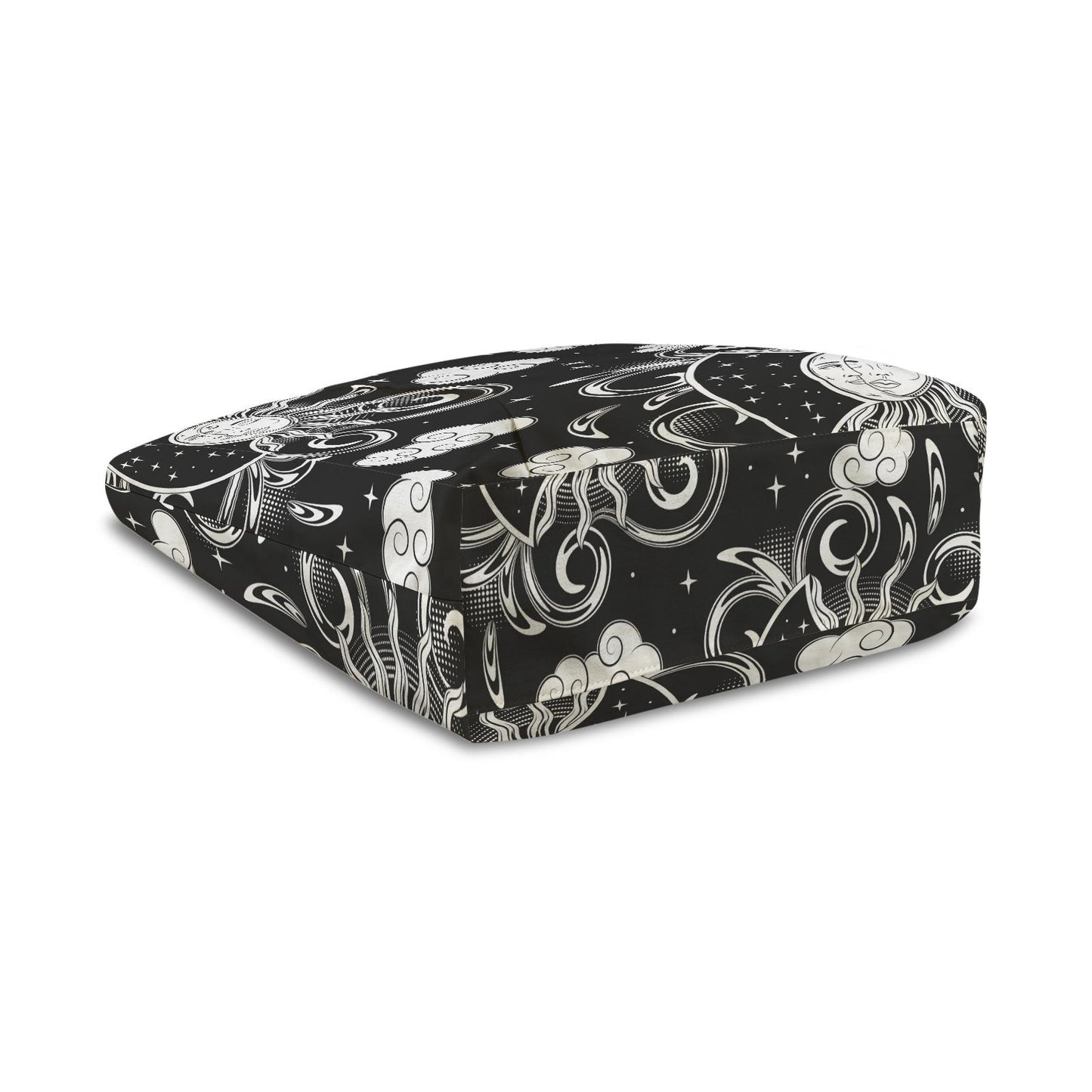 Sun & Moon Black White Cotton Yoga Tote – Shoulder Bag with Built-In Mat Storage