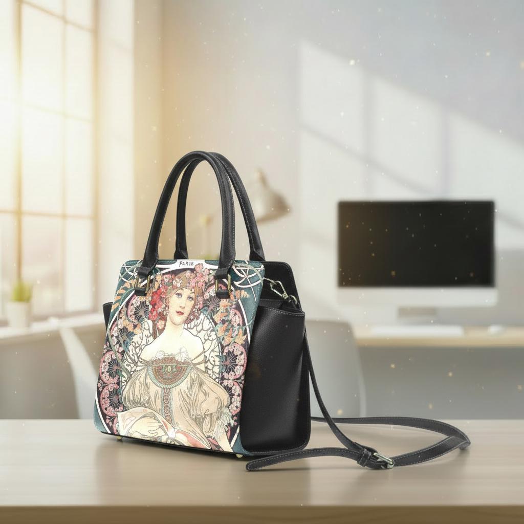 Art Nouveau Girl Shoulder Handbag – Vintage Romantic Art Print Purse