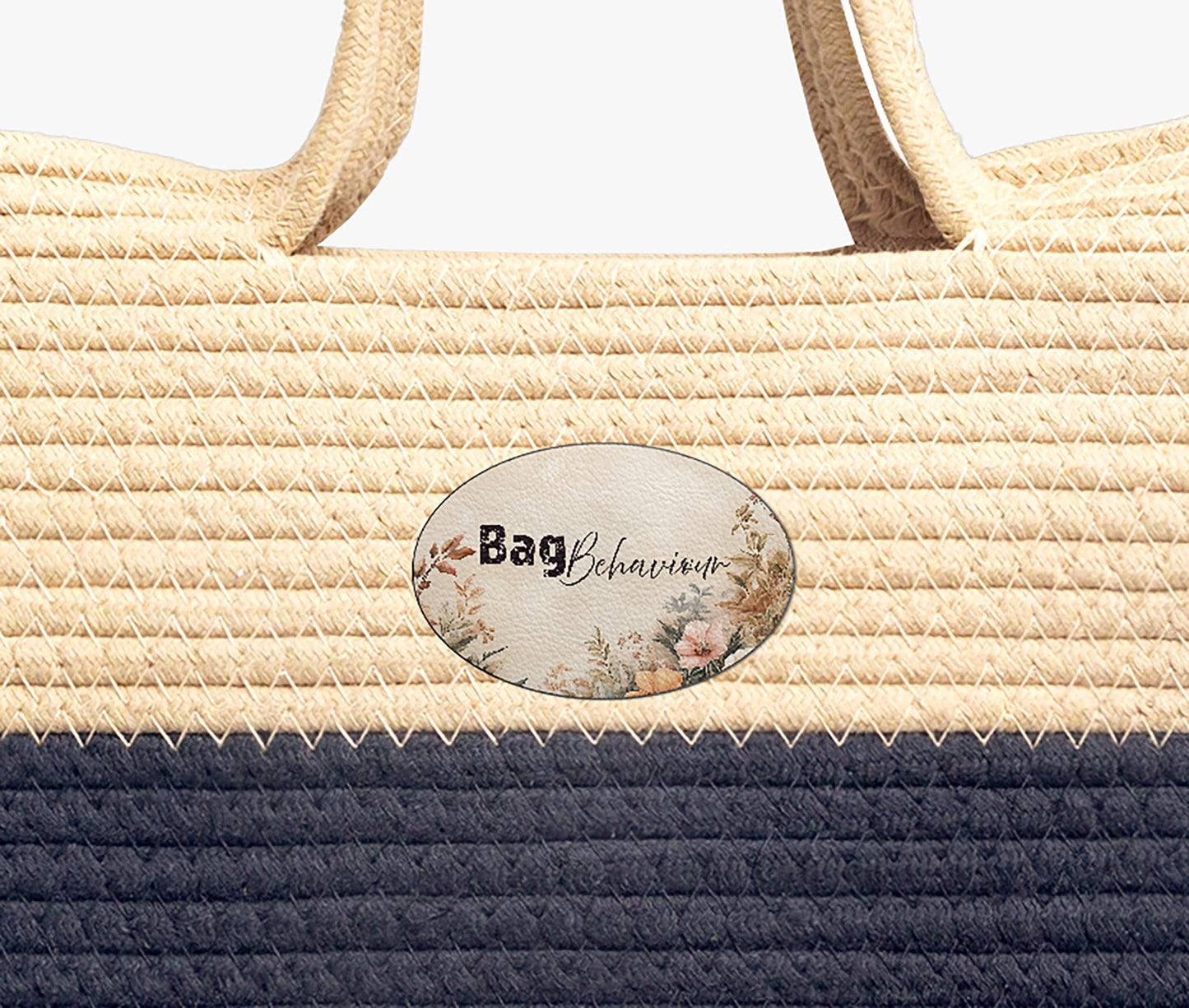 Handwoven Classic Straw Tote Bag –  Summer Beach Coastal Shoulder Handbag