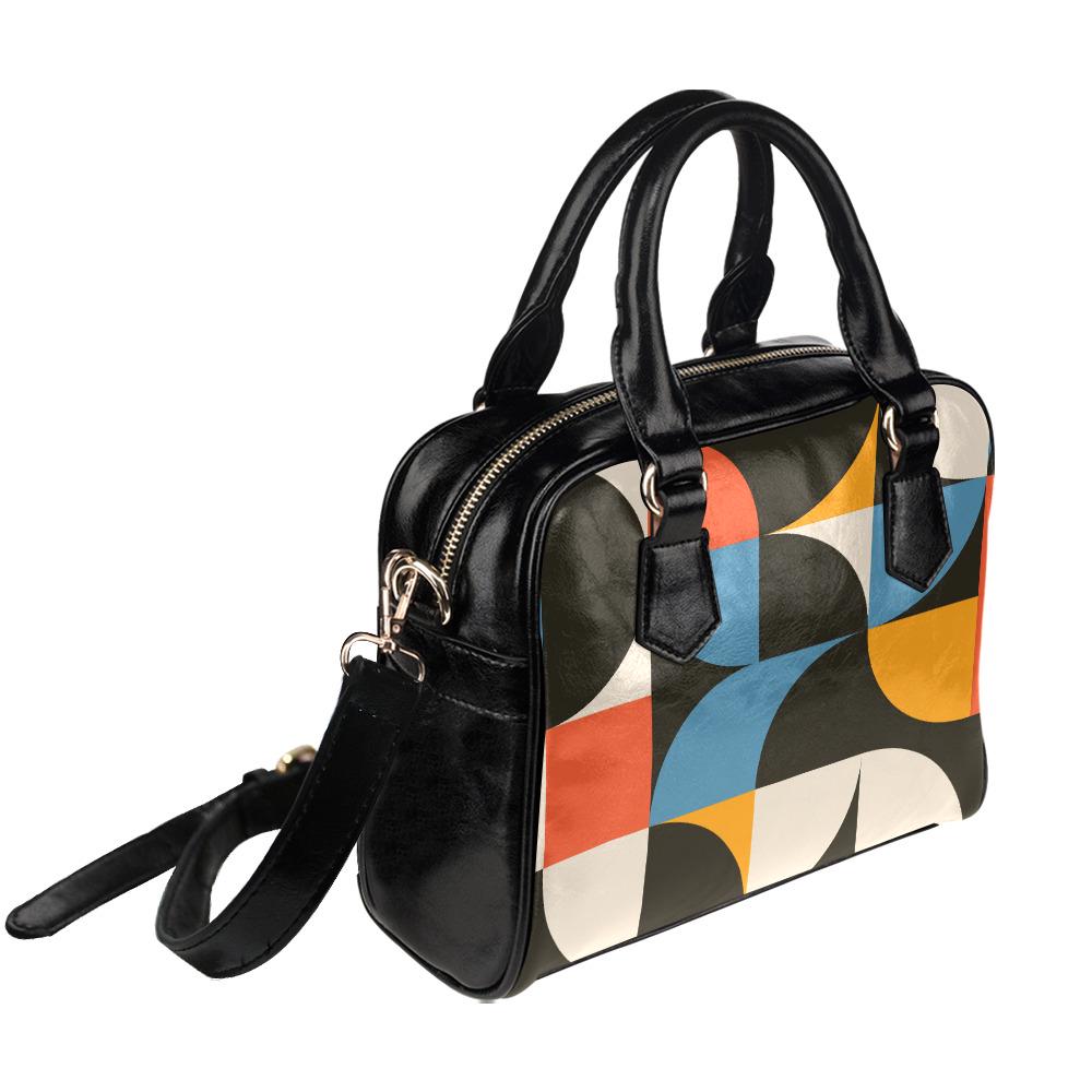 Retro 60s Geometric Shoulder Handbag – Midcentury Modern Handbag