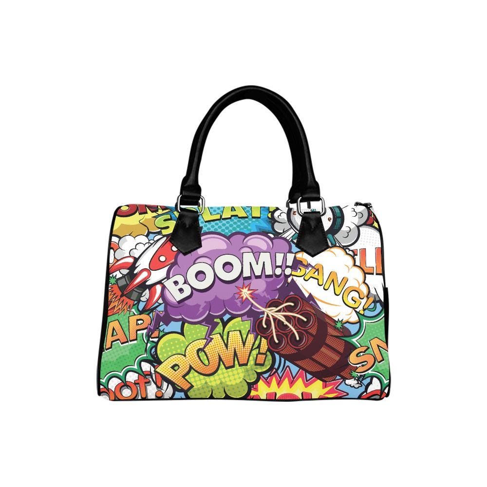90s Retro Barrel Handbag – Y2k Vintage Comic Everyday Purse
