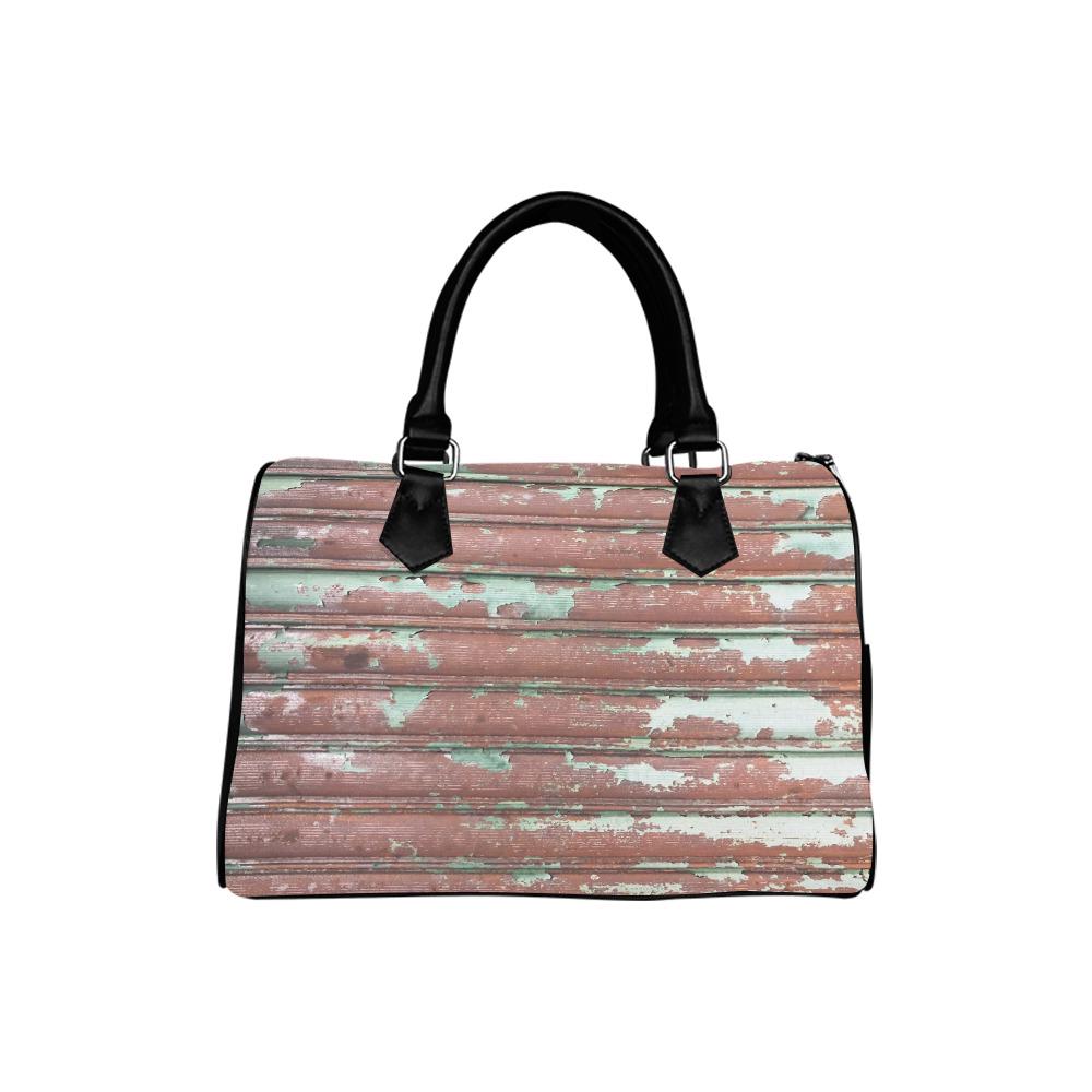 Whimsy Grunge Alternative Barrel Type Handbag – Peeling Paint Look Bag
