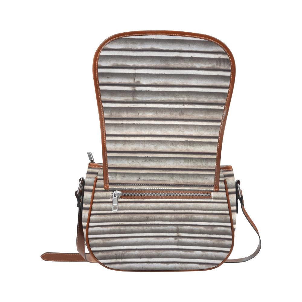 Alternative Garage Door Saddle Bag - Grunge Industrial Crossbody Handbag