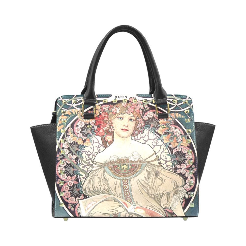 Art Nouveau Girl Shoulder Handbag – Vintage Romantic Art Print Purse