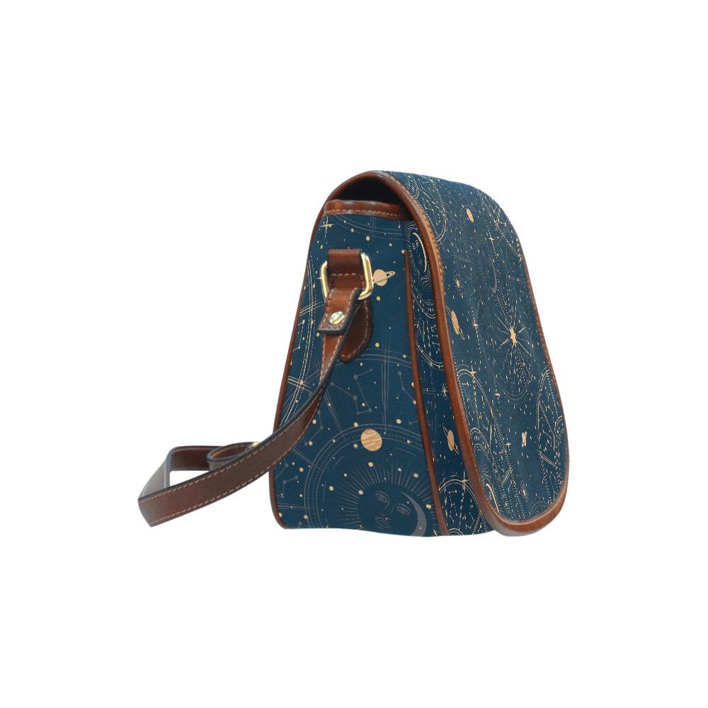 Astrology Planets Saddle Bag - Dark Academia Gothic Crossbody Handbag