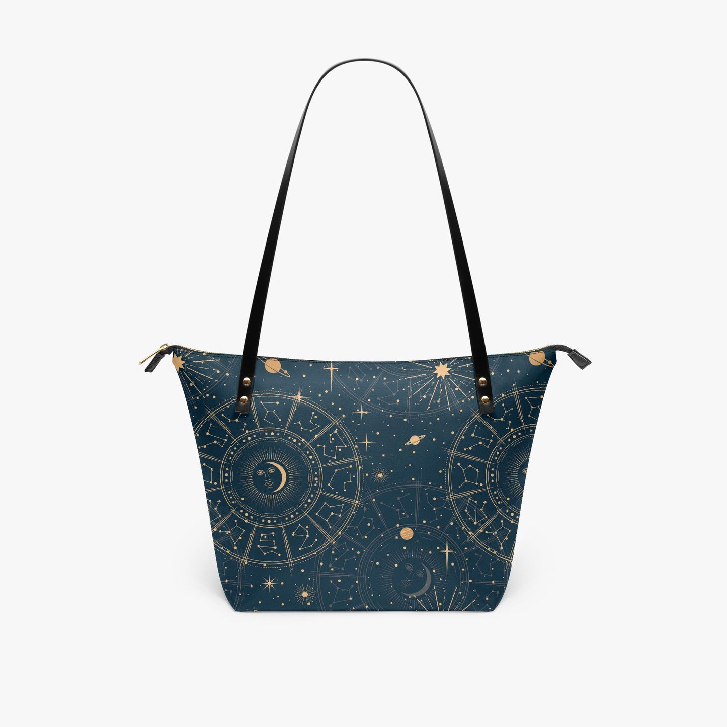 Astrology Moon Planets Roomy Tote Bag Shopper - Large Witchy Shoulder Handbag