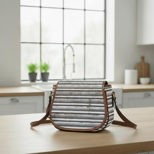 Alternative Garage Door Saddle Bag - Grunge Industrial Crossbody Handbag