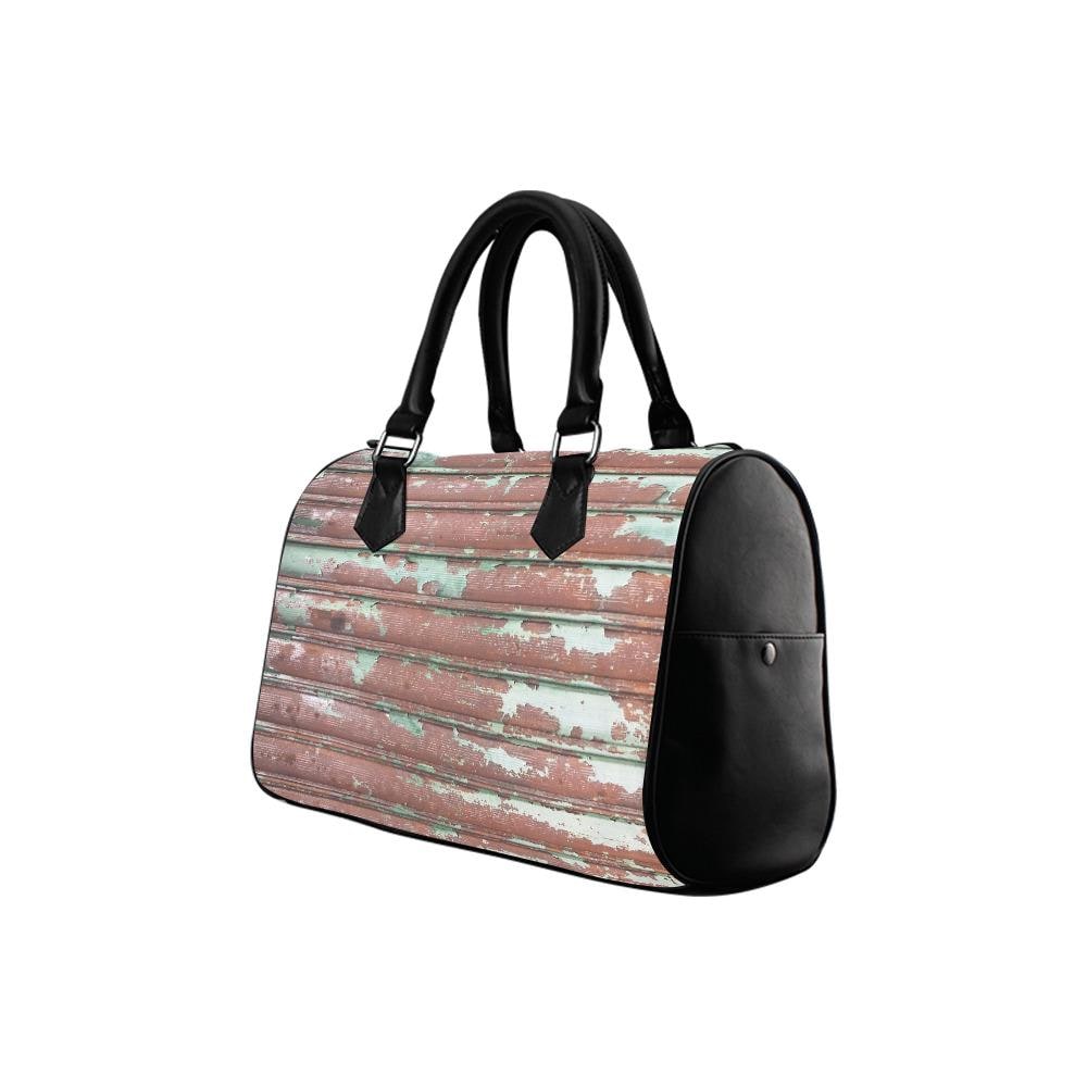 Whimsy Grunge Alternative Barrel Type Handbag – Peeling Paint Look Bag