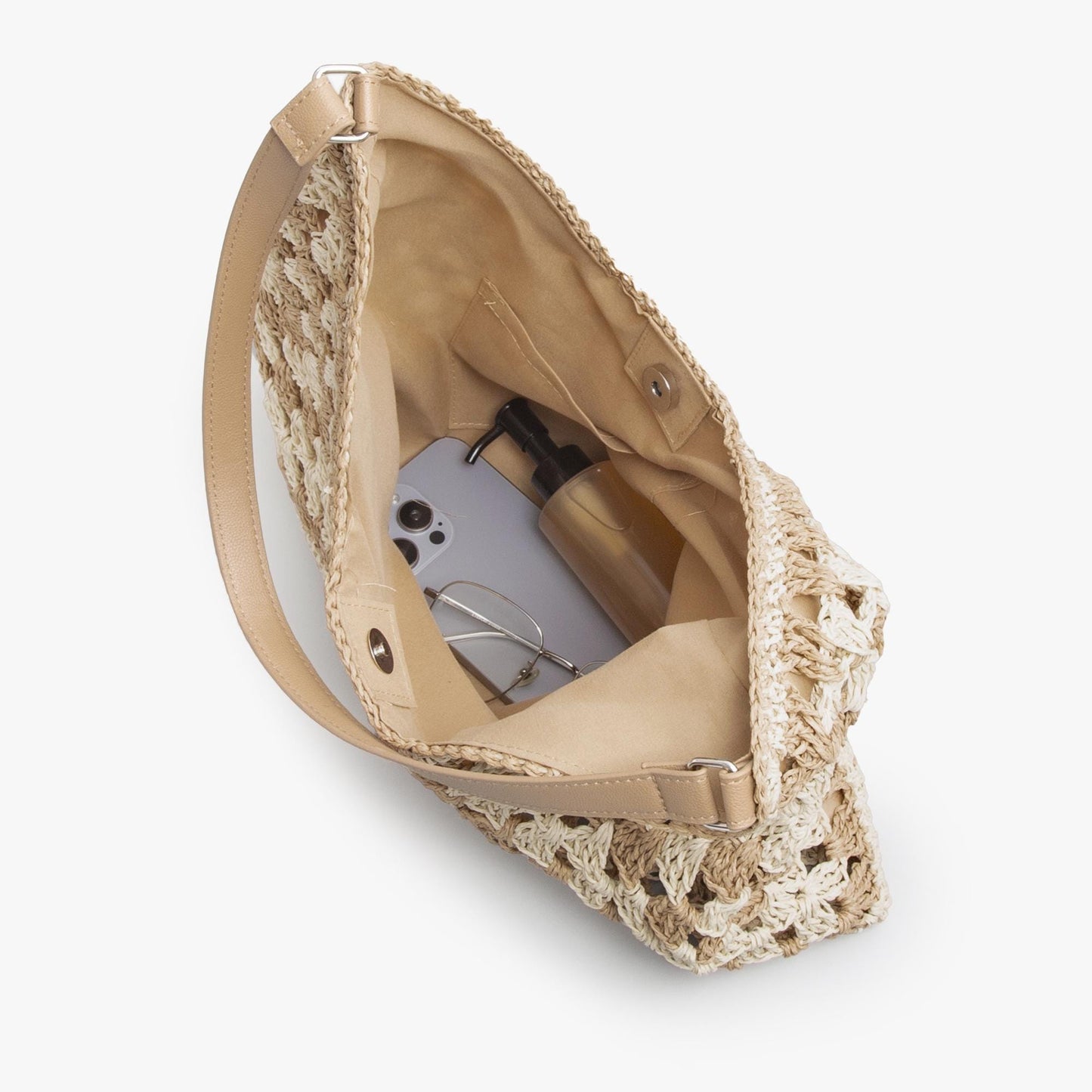 Woven Crochet Tote Bag – Lightweight Bohemian Summer Handbag