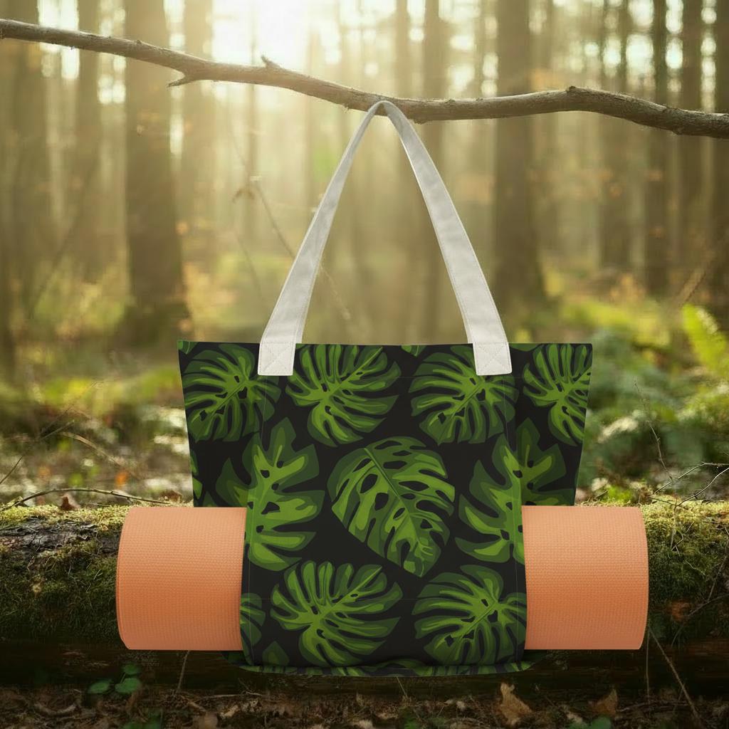 Large Retro Yoga Mat Tote with Outer Sleeve – Lightweight Gym & Pilates Bag
