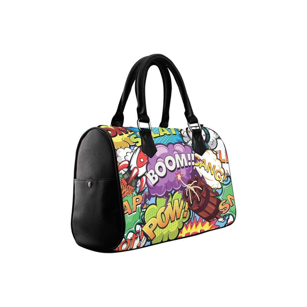 90s Retro Barrel Handbag – Y2k Vintage Comic Everyday Purse