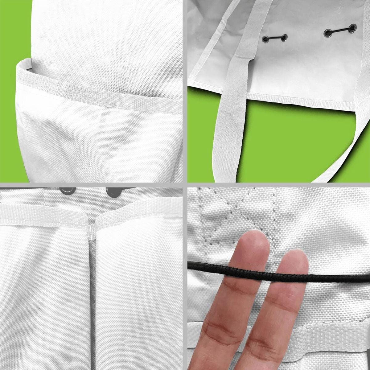 White Gold Leaves Gardening Tool Organizer Bag – Luxury Elegant Gardening Gift