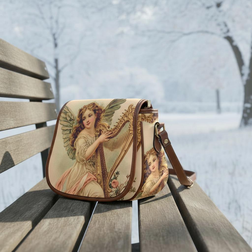 Baroque Angel Vintage Saddle Bag - Vintage Style Crossbody Handbag