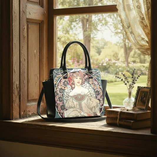 Art Nouveau Girl Shoulder Handbag – Vintage Romantic Art Print Purse