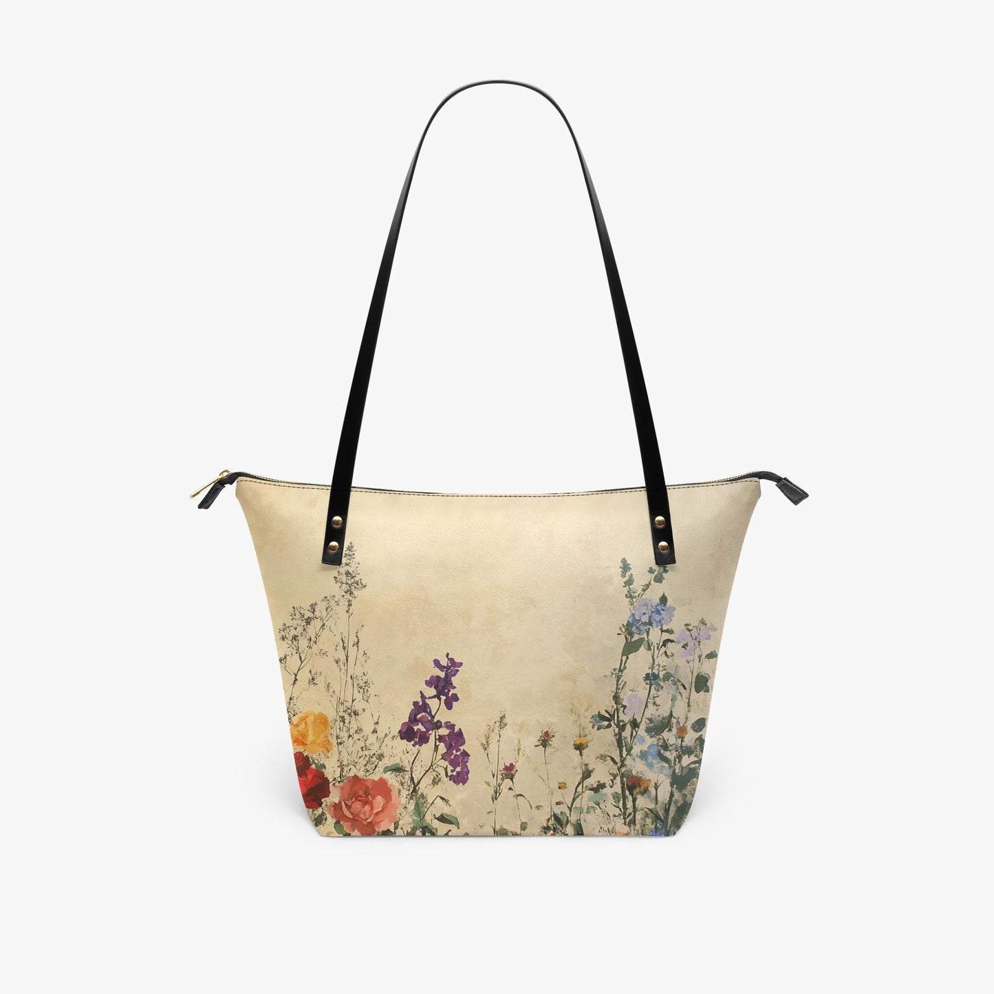 Meadows Flowers Roomy Tote Bag - Large Shoulder Handbag Shopper