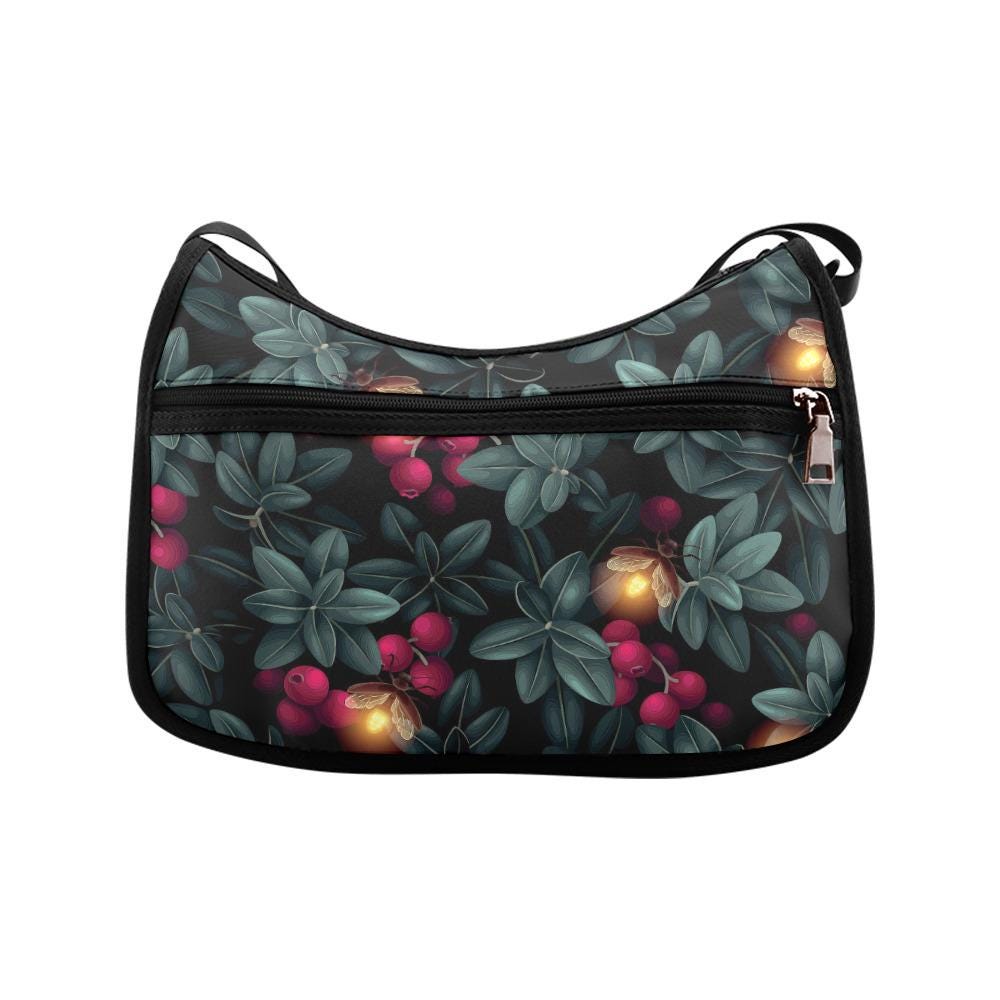 Dark Academia Forest Fireflies Shoulder Bag – Gothic Oxford Fabric Hobo Bag