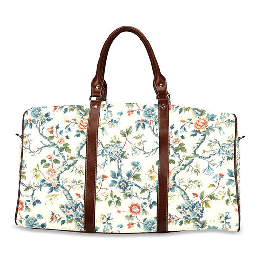 Toile de Jouy Weekender Travel Bag – French Vintage Print Vegan Duffle