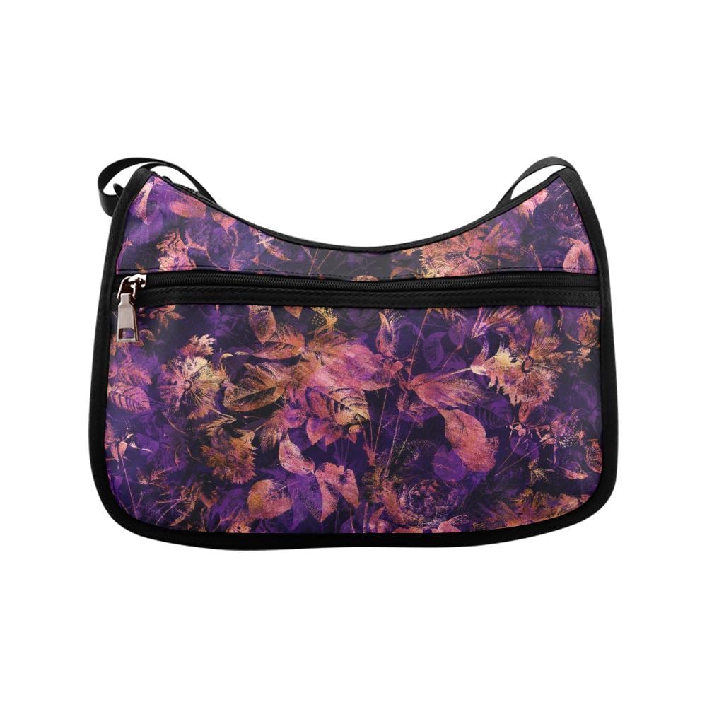 Moody Vintage Flowers Shoulder Bag – Gothic Dark Academia Oxford Fabric Hobo Bag