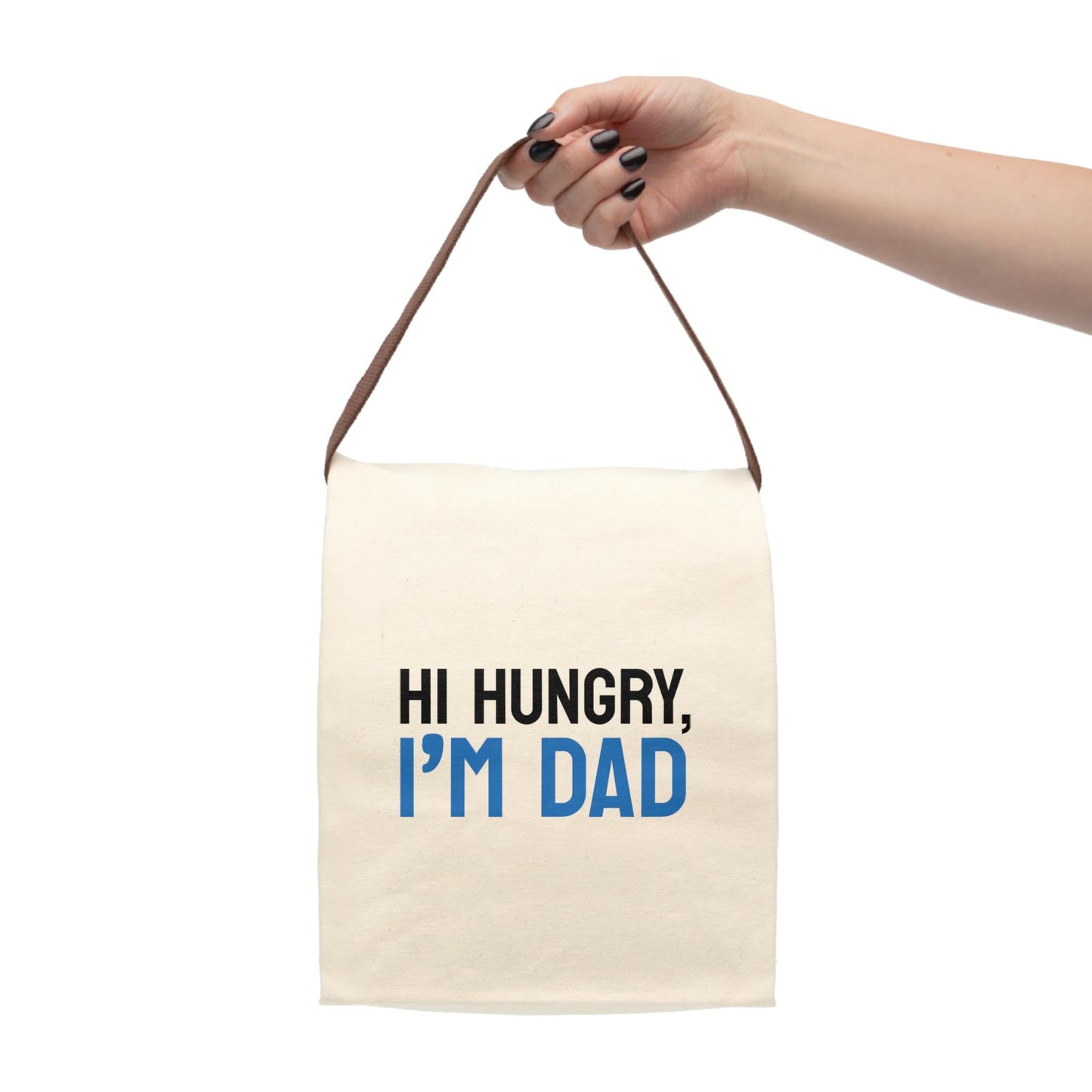 Funny "Hi Hungry I'm Dad" Canvas Lunch Bag, Father's Day Xmas Gift for Him